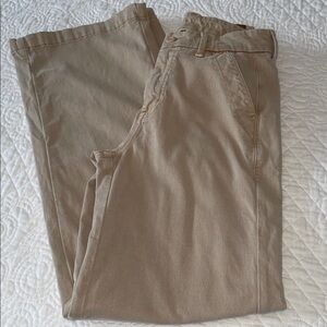American Eagle Outfitters High Rise Wide Leg Khaki Chinos. Size 0